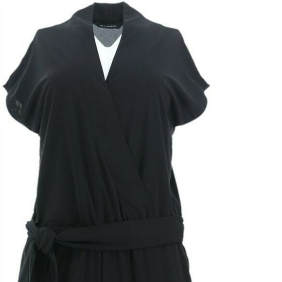 NWT H BY HALSTON WRAP‎ V-NECK TIE WAIST JUMPSUIT - Picture 9 of 15